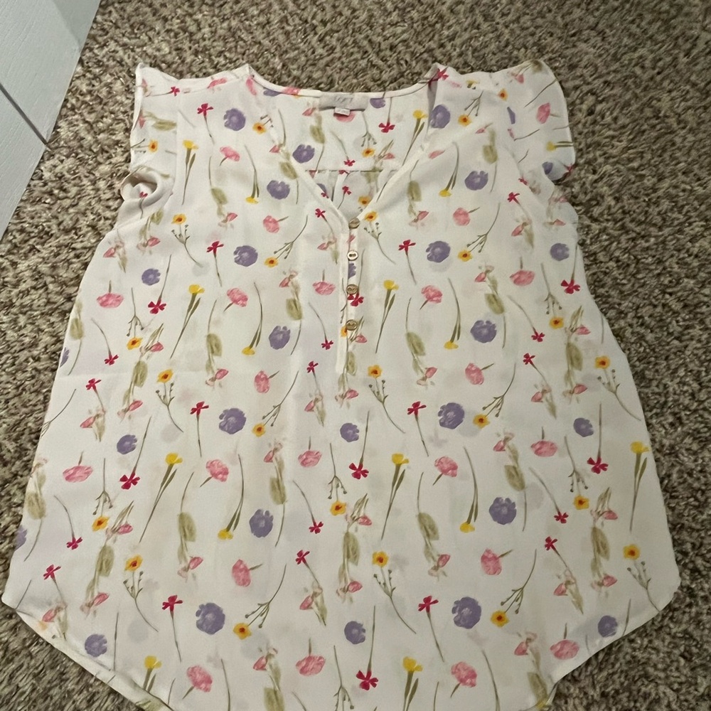 Loft Floral Print Blouse